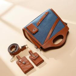 Fashion Bag for Ladies Girls Sling Bag for High Quality jeans Women Handbag Fashionable shoulder Bag with Pockets Square 27 cm