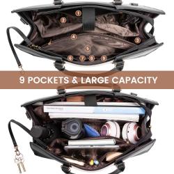 LOVEVOOK new style 2pcs Shoulder Bag with clutch wallet quality PU Handbag business work travel women laptop tote Briefcases bag