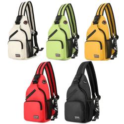 Gelory Oxford Fabric Sling Shoulder Bag Multifunction Waterproof Large Capacity Crossbody Backpack Chest Bags