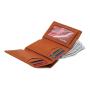 Genuine Leather Mens Trifold Wallet Personalized Slim Front Pocket RFID Card Wallet