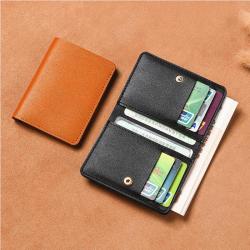 HR746 New Fashion Wallet Men Women PVC ID Credit Card Holders Simple Slim Wallet Purse With Snap-Fastener For Men