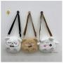 2021 Wholesale Women Mini Handbag Purse Custom Cute Cartoon Ita Bags Embroidery Bear Plush Ladies Crossbody Bag