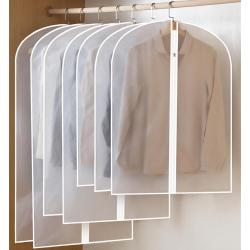 Wholesale clear transparent pvc clothes cover bag storage hanging dust PEVA garment bag cover for clothes 2024