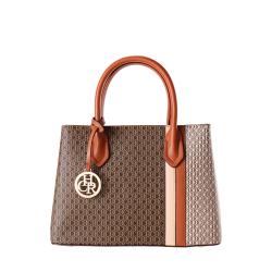 SUSEN CHRISBELLA High quality letter metal hand bag famous brand real pu leather women bags handbags for women luxury
