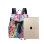 Lovevook Boutiques droppshiping ladies and girls drawstring bag big stock PU geometric rainbow backpack school bags