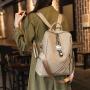 ZF303 New Fashion Shoulder Bag Female Tide Personality Leisure Backpack PU Simple Waterproof Wear-resistant