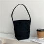 Custom products soft Faux suede sling shoulder bag Fashion plain bucket bag large capacity chic faux fur bag
