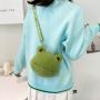 Popular Custom Animal Plush Shoulder Bag Toy Frog Plush Bag with Small MOQ