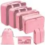 Customized Lightweight Travel Accessories 7 Set Packing Cubes For Suitcases Travel Luggage Organizers