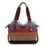 KBW728 Hot Selling Women Bag Rainbow Striped Canvas Portable Shoulder Bag Fashionable Ladies Patchwork Washable Cloth Bag