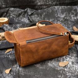 ZWY313 Men Genuine Leather Tote Clutch Bag Daily Travel Outdoor Toiletries Storage Bag Waterproof Practical Ladies Cosmetic Bag