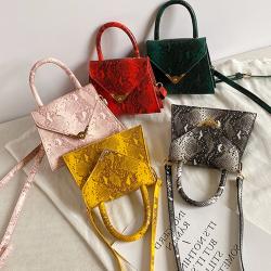 Korean Fashion Serpentine Personalized Portable BagSingle Shoulder Messenger Small Square Zipper Bag Luxury Female bag For Women