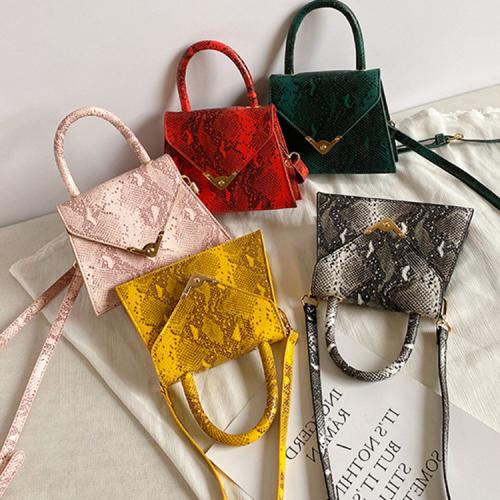 Korean Fashion Serpentine Personalized Portable BagSingle Shoulder Messenger Small Square Zipper Bag Luxury Female bag For Women