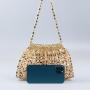 Custom Wholesale New Handwoven Pvc Beaded Shoulder Bag Long Chain Crossbody Mini Bag Shiny Design Party Evening Bag