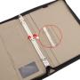 Portfolio PU Leather Customized Portfolio Padfolio With B5 Sized Writing Pad Card Slot And Zipper Closure