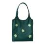 Custom Logo Women's Flower Canvas Bag Fashion Logo Shoulder Bag Handbag Student minimalist Travel Tote Shopping Bag