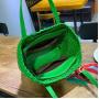 2024 Custom Weave Leather Tote Bag Handbag For Women Luxury Woven Purse With Scarf