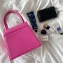 Sweet Color Ladies Handbags Square Shape Long Shoulder Strap Factory Manufacture Pu Leather Crossbody Bag