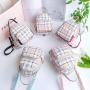 KBW520 Girls' Backpacks Are Versatile And Stylish with Small Checked Schoolbags Cosmetics Women Bag Ladies Backpack Mini Zipper