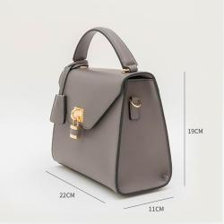 Wholesale Custom Hot Selling Simple Women Handbags 2024 Trending Small Square Bag Fashion Lock Up Shoulder Bag