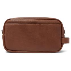 High quality Leather toiletry bag customized with logo genuine leather men's cosmetic bag