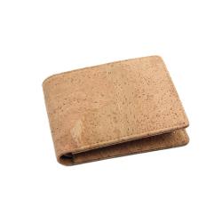Bifold Cork Fabric Wallet Slim Vegan Cork Credit Card Wallet Mens