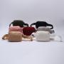Kemay 7 Colors Inner Mesh Pocket Gold Hardware Adjustable Shoulder Strap Plush Fanny Pack Sherpa Teddy Bum Bag Fuzzy Belt Bag