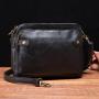 Retro Three Layers High-Capacity Women Leather Sling Bags Women Everyday Bag Leather Shoulder Crossbody Bag