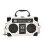 Custom Tote bag Radio shape PU niche design portable decorative zipper single shoulder chain plus logo