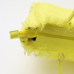 New Style Yellow Green Purple Tassel Fringe Large Capacity Summer Beach Recyclable Eco Canvas Tote Beach Shopping Bags