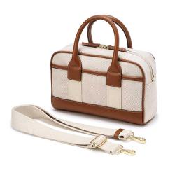 OEM ODM Women Purse And Handbags Fashion Lady Canvas And Leather Traveling Small Tote Bags