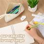 Gelory Zipper Pencil Case Office Supplies Stationery Organizer Oxford Cloth Pencil Pouch Bag