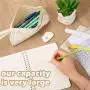 Gelory Zipper Pencil Case Office Supplies Stationery Organizer Oxford Cloth Pencil Pouch Bag