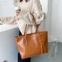 Gelory Customized Ladies Shopping Hand Bag Large Capacity PU Leather Tote Handbags Women Shoulder Bags