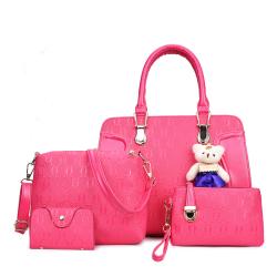 Handbags for Women Fashion Tote Bags Shoulder Bag Top Handle Clutch Satchel Purse Set 4pcs