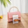 New Fashion Women Handbag Custom Pure Color Cross-body Single Shoulder Bag Bolsos Lock Stone Grain Pearl Jelly Color Mini Bag