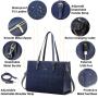 2022 custom top sale 2pcs office lady computer tote bags 15.6 large Casual work shoulder bags custom women laptop handbags