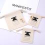 Eco-Friendly Organic Cotton Drawstring Key Cion Storage Bag Custom Logo Printed Gift Dust Muslin Pouch