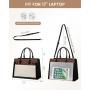 LOVEVOOK 15.6 In Laptop Tote Bag Office Work Bag Briefcase Professional Teacher Computer Purse PU Leather Shoulder Bag for Women