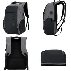 ZF095 Customized Logo Business Laptop Bag Male Fashion Leisure Travel Shoulder Bag Oxford Cloth Waterproof Backpack USB Port