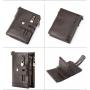 ZF203 Explosion RFID Anti-theft Brush Wallet Vertical Head Layer Oil Wax Cowhide Double Zip Men Leather Money Clip