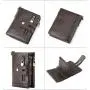 ZF203 Explosion RFID Anti-theft Brush Wallet Vertical Head Layer Oil Wax Cowhide Double Zip Men Leather Money Clip