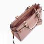 2024  Fashion Office Laptop Business Elegant Lady Style Pink Plain PU Leather Top Handle Bags Branded Handbags