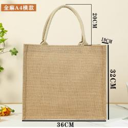 Customized logo linen retro handbag DIY painting jute bag