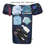 Custom Design 2-in-1 Detachable Hanging Folding Suit Storage Bag Business Trip Multi-Pocket Garment Duffel Bag