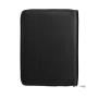 Vegan leather zipper card holder folio customized leather gift zipperd padfolio