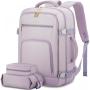LOVEVOOK 40L Carry On Weekender Overnight Waterproof Daypack With 2 Cubes Fits 17 In Laptop Business Travel Backpack unisex