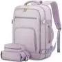 LOVEVOOK 40L Carry On Weekender Overnight Waterproof Daypack With 2 Cubes Fits 17 In Laptop Business Travel Backpack unisex