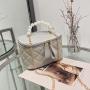 2022 New Fresh And Sweet Pearl Portable Embroidered Chain Bucket Bag Solid Color Rhombic Lattice Single Shoulder Messenger Bag