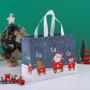 KBW641 Hot Selling Gift Packaging Bags Large Capacity Portable Folding Christmas Handbags Hot Gold Lamination Non-woven Bags